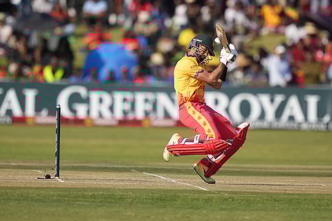 Sikandar Rasa avoids a ball
